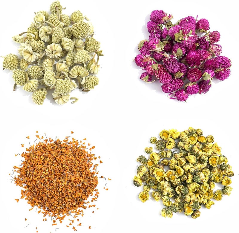 Orangift Natural Dried Fruit and Flower Kit for DIY Crafts - 25 Bags, Ideal for Soap Making, Candle Making, Resin Jewelry, Bath Bombs, and Nail Art - Includes Rose Petals, Rosebuds, Lilium, Jasmine, and More - Image 3